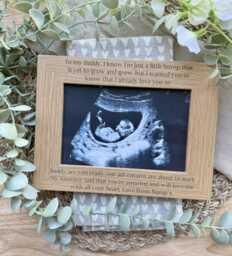 My Daddy To Be I'm Just A Little Baby Bump Scan Picture Frame - Pregnancy Announcement Due 2026 - thumbnail 1