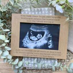 My Daddy To Be I'm Just A Little Baby Bump Scan Picture Frame - Pregnancy Announcement Due 2026 - thumbnail 3