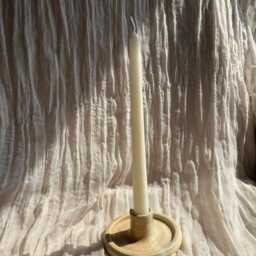 Low Tide Candlestick Set, White Candle Gift Homeware, Boho Home Decor, Black Stick Holder - thumbnail 2