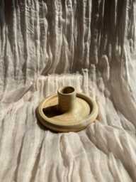 Low Tide Candlestick Set, White Candle Gift Homeware, Boho Home Decor, Black Stick Holder - thumbnail 1