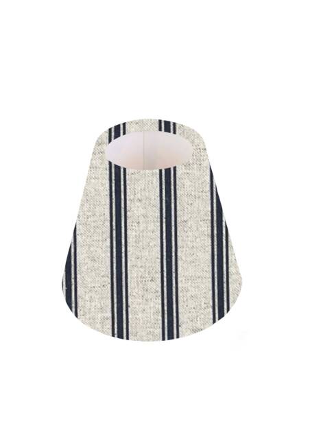 Handmade Kashmira Indigo Candle Shade -- Small Lamp Shade, Colourful Home Decor Gift, Light Shade, Made in Uk, Blue, Striped - image 1