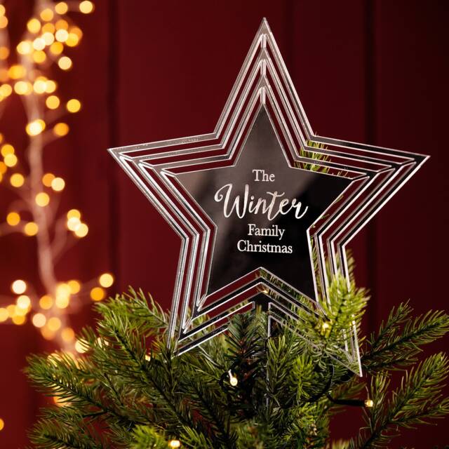 Personalised Star Christmas Tree Topper - image 1