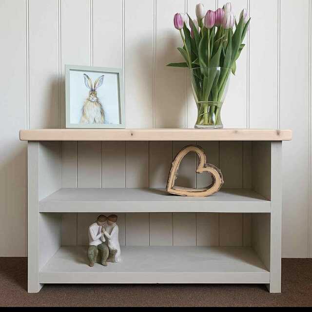 Handmade Rustic Wood Console Table Entryway Shelf Storage - image 1