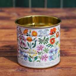 Fun Floral Tin Candle - Wildflowers Can Repurposed As Unique Handmade Kitchen Decor Pyo Scent - thumbnail 1