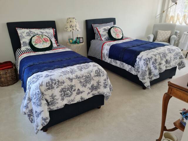 Toile Duvet Cover -French Country Toile Bedding - Floral Print Navy Black Cotton Queen Cal King Oversized Super King 120x98 Nurdanceyiz - image 1