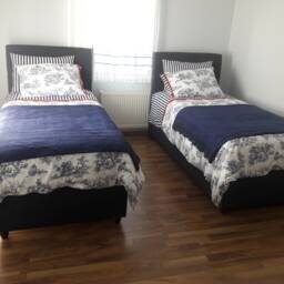 Toile Duvet Cover -French Country Toile Bedding - Floral Print Navy Black Cotton Queen Cal King Oversized Super King 120x98 Nurdanceyiz - thumbnail 3