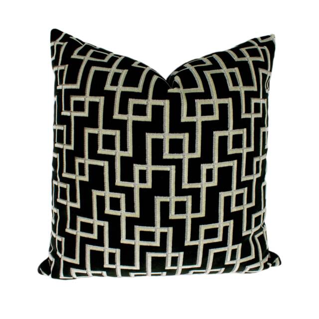 Designers Guild - Jeanneret Noir Velvet Designer Cushion Cover Throw Pillow Home Decor - image 1