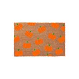 Housewarming Gift Halloween Doormat Fall Pumpkin Pattern Welcome Mat, Pattern, Autumn Harvest Door Mat - thumbnail 1