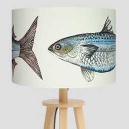Handmade Cornish Mullet Lampshade Coastal Nautical Drum Shade - thumbnail 1