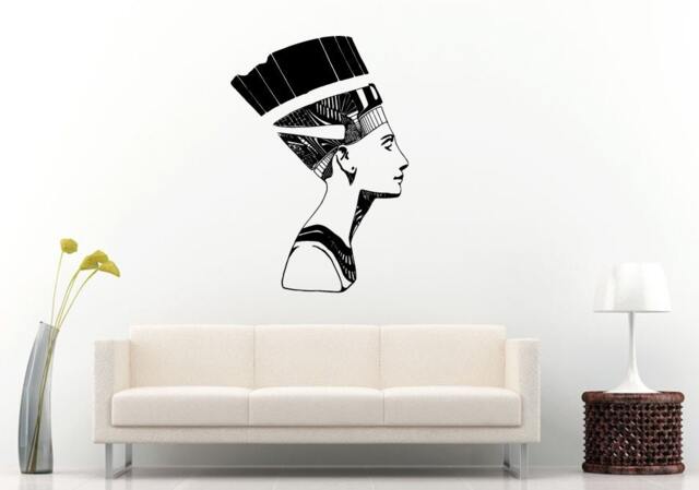 African Egyptian Ancient Mythology Nefertiti Queen Princess Goddess Wall Decal Vinyl Sticker Mural Room Decor L1228 - image 1