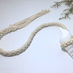 Cone Shell Curtain Tiebacks Handmade Cotton Rope, Beach Decor Window Holder - thumbnail 4
