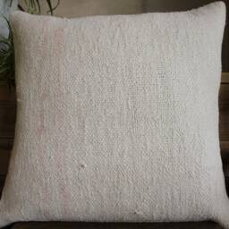 Vintage Handwoven Kilim Cushion Cover - 20 Inch Hemp/Wool Blend - thumbnail 2