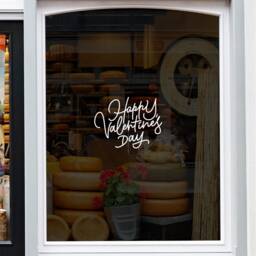 Happy Valentine's Day Shop Window Sticker Valentine Vinyl Decal Retail Display - thumbnail 3