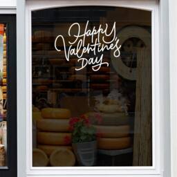 Happy Valentine's Day Shop Window Sticker Valentine Vinyl Decal Retail Display - thumbnail 2