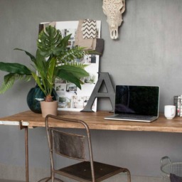 Reclaimed Wood Industrial Desk Metal Trestle Legs, Rustic Office Decor - thumbnail 3