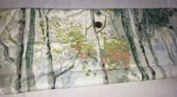 Handmade Lampshade in Prestigious Textiles Birch Tree Print Fabric, Coral & Green Various Sizes Available, Ceiling Or Table Lamp Options