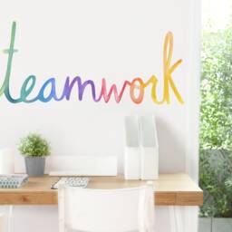 Watercolor Words - Teamwork Peel-And-stick Wall Decals Mej - thumbnail 3