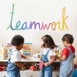 Watercolor Words - Teamwork Peel-And-stick Wall Decals Mej
