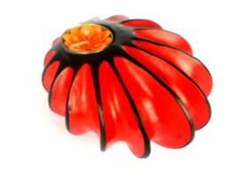 "Handmade Mango Wood Carving Shell Shape Tea Light Candle Holder Hand Carved Home Art Decor Vase Tealight 6""x6""x3.25"