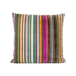 Gp & J Baker - Cardinal Stripe Jewel Funky Unique Colourful Velvet Designer Cushion Cover Luxury Throw Pillow Handmade Home D??cor - thumbnail 2