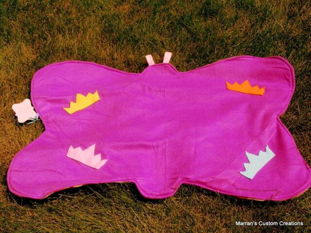 Childs Custom Handmade Butterfly Shaped Fleece Blanket - image 1