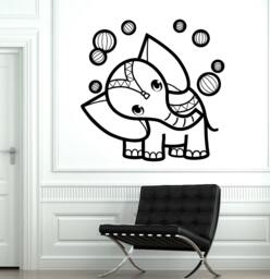 Wall Vinyl Elephant Circus Tribal Ornament Mural Decal Sticker 1769Dz - thumbnail 1