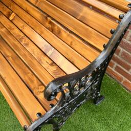 Cast Iron Garden Rustic Bench - thumbnail 2