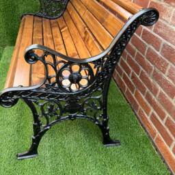 Cast Iron Garden Rustic Bench - thumbnail 3