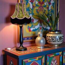 Traditional Handmade Leopard Print Table Lampshade Ceiling Pendants Floor Standard Lamp Shades Candle Clip Wall Lights Animal Print Fabric - thumbnail 2