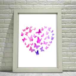 Watercolor Fairy Prints Pink Butterfly Nursery Decor, Set Of 3 - thumbnail 3