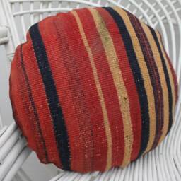Kilim Pillow, Antique Pillows, Pillow Cases, 16x16 Pink Covers, Striped Cover, Cotton 208 - thumbnail 3