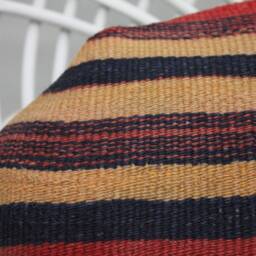 Kilim Pillow, Antique Pillows, Pillow Cases, 16x16 Pink Covers, Striped Cover, Cotton 208 - thumbnail 2
