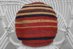 Kilim Pillow, Antique Pillows, Pillow Cases, 16x16 Pink Covers, Striped Cover, Cotton 208 - thumbnail 1