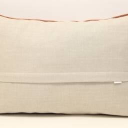 Turkish Kilim Pillow Cover 16x24, Vintage Wool Lumbar Cushion - thumbnail 4