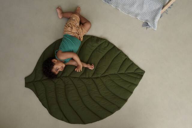 Organic Cotton Leaf Baby Play Mat Kids Room Decor - image 1