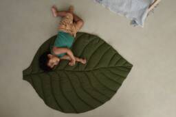 Organic Cotton Leaf Baby Play Mat Kids Room Decor - thumbnail 1