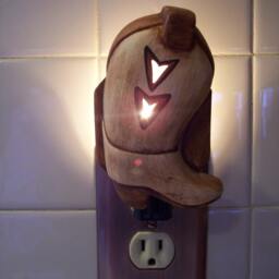 Cowboy Boot Night Light, Western Custom Made Personalised Hand in Nm Usa, Country Light - thumbnail 2