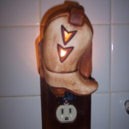 Cowboy Boot Night Light, Western Custom Made Personalised Hand in Nm Usa, Country Light - thumbnail 3