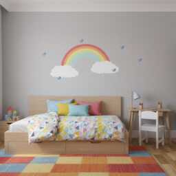 Kids Rainbow Wall Decal, Decals, Decals Nursery, Baby Stickers, Decal Kids, Fabric Reusable - thumbnail 2