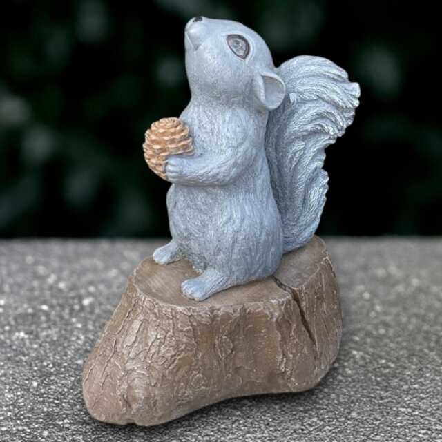 Outdoor Squirrel Sculpture Concrete Statue Stone Animal Figurine Front Door Decoration Squirrel Lover Gift Handmade Art - image 1