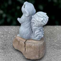 Outdoor Squirrel Sculpture Concrete Statue Stone Animal Figurine Front Door Decoration Squirrel Lover Gift Handmade Art - thumbnail 4
