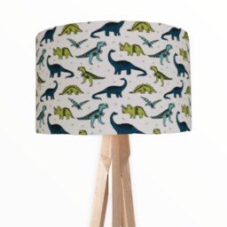 New Hq Kids Dinosaurs Print Lamp Shade Pendant Ceiling Light Green Available in Multi Size & Shapes - thumbnail 2