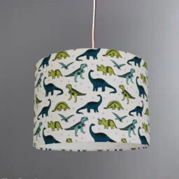 New Hq Kids Dinosaurs Print Lamp Shade Pendant Ceiling Light Green Available in Multi Size & Shapes - thumbnail 4