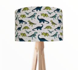New Hq Kids Dinosaurs Print Lamp Shade Pendant Ceiling Light Green Available in Multi Size & Shapes - thumbnail 1