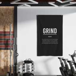 Grind Definition Flag, Motivational Gym Decor, Office Wall Art, Inspirational Entrepreneur Gift, Fitness Motivation, Daily Decor - thumbnail 4