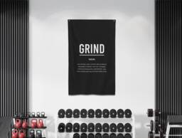 Grind Definition Flag, Motivational Gym Decor, Office Wall Art, Inspirational Entrepreneur Gift, Fitness Motivation, Daily Decor