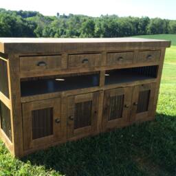 Solid Oak/Metal Console 60 - thumbnail 4