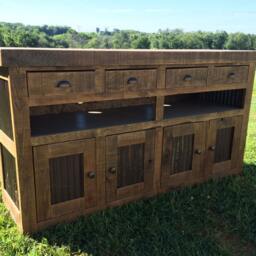 Solid Oak/Metal Console 60 - thumbnail 3