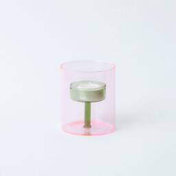 Duo Tone Glass Tea-Light Holder - thumbnail 4
