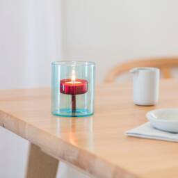 Duo Tone Glass Tea-Light Holder - thumbnail 2